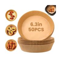 Disposable Air Fryer Paper Liners Round Shape Water Oil Resistant 16cm Diameter