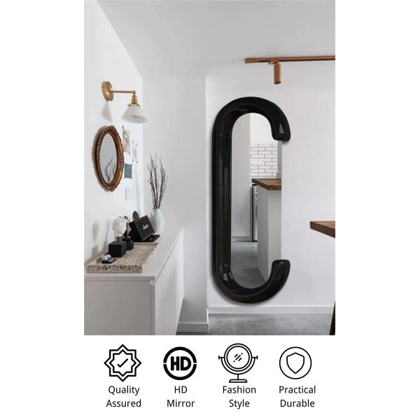 White Decorative Full Length Floor Led Mirror for Bathroom Decoration in Living Room