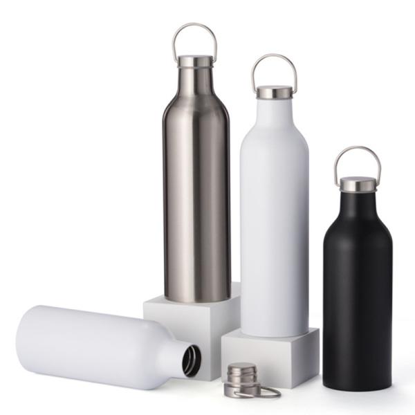 Hiking Vacuum 20 Oz Insulated Water Bottle Stainless Steel Thermal Bottle With Handle