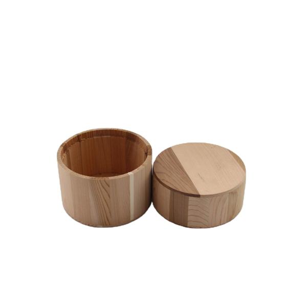 Polished Handle Customized Logo Acceptable Cedar Wood Candle Jar with Wooden Lid