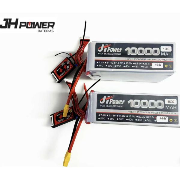 12S 10000mAh Lipo Battery 150C 44.4 V Lipo Battery For FPV Drones And UAV Applications