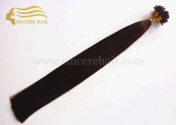 24 Brown #4 Double Drawn Pre Bonded U Tip Hair Extensions for sale