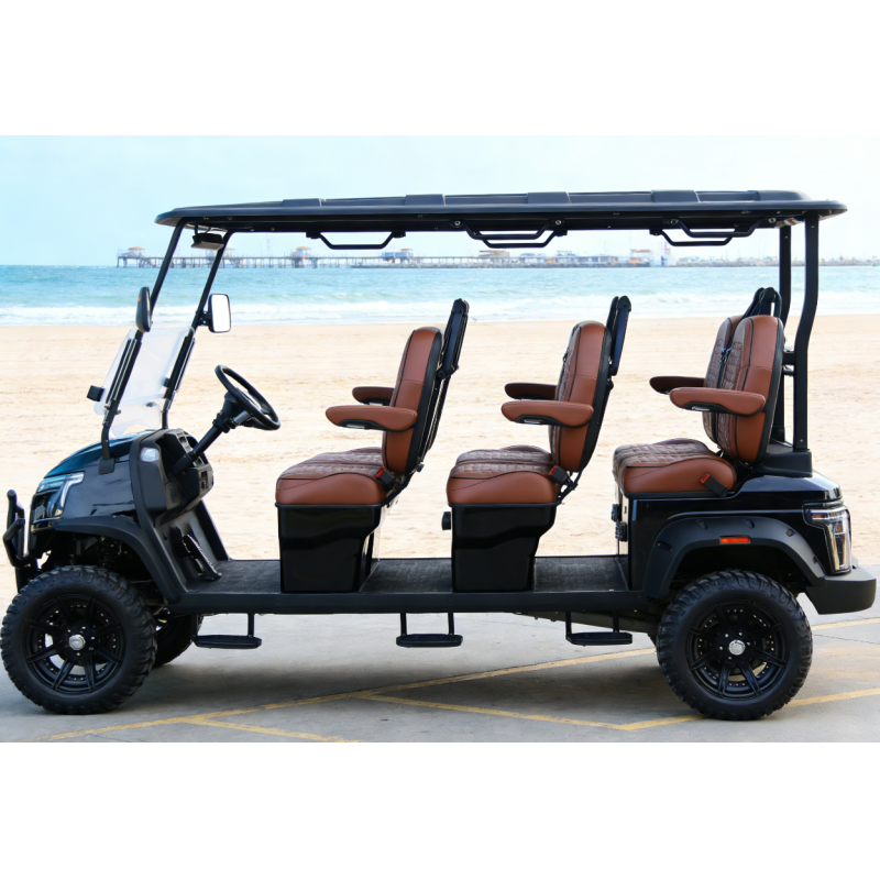 Flagship Luxury High-Chassis Electric Golf Cart 6 Forward-Facing PT-PBT Seats with All-Terrain Tires for Golf Clubs and Resorts