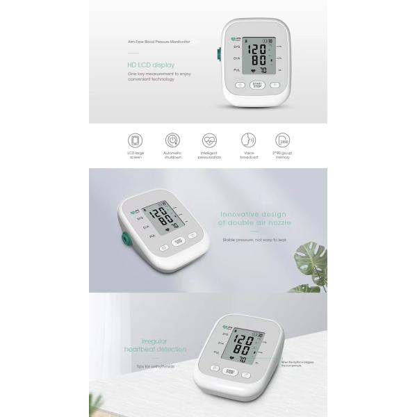 ABS LCD подготовляют монитор кровяного давления тумака, пластиковый монитор кровяного давления предплечья