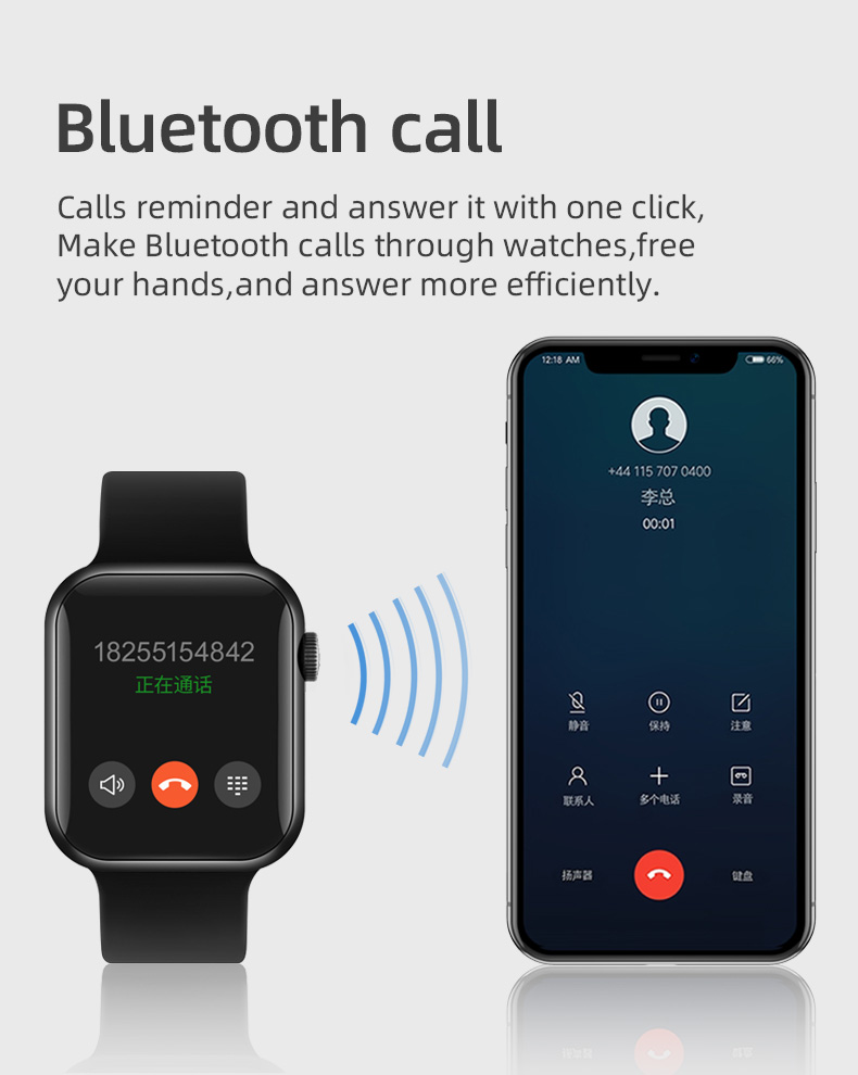 1,54» IPS SYD8810 Bluetooth вызывая здоровье Smartwatch BLE4.2 X8 отслеживая браслет