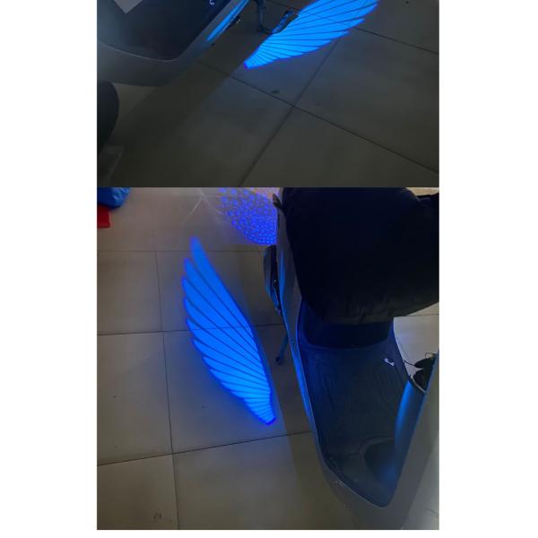 Cool Angel Wing Blue White Red Color Motorcycle Projector Lights