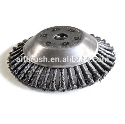 Professional Knotted 200mm sweeper Weed brush for grass trimmer