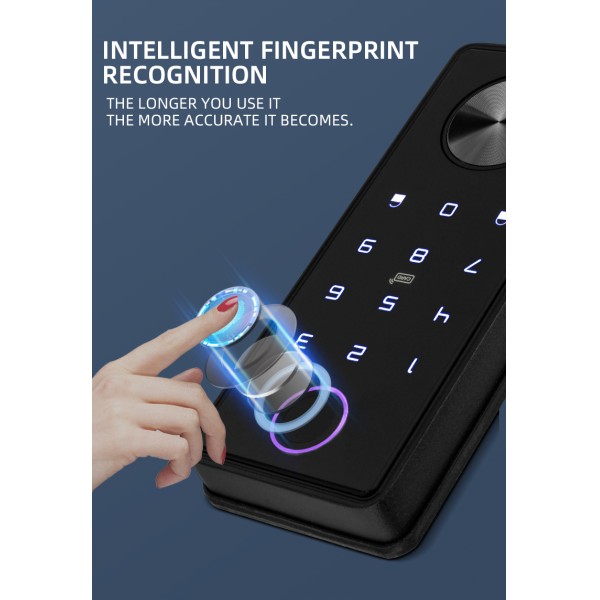 YAGU Mini Short Smart Lock Keyless Entry Password IC Card Key Anti-theft Lock Office Automatic Digital Code Deadbolt Door Lock