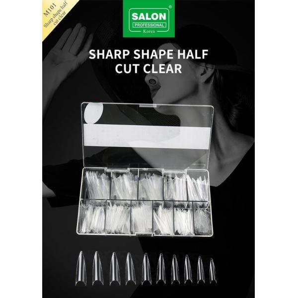 Hot Sale Sharp Shape False Nails Half Cover ABS Acrylic False Fingernails Wholesale