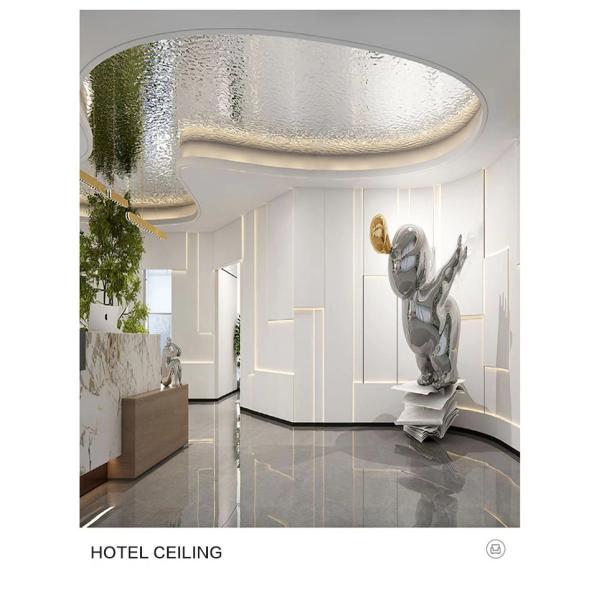 PVC квадрата покрыл панели стены волокна панели пульсации воды бамбуковые