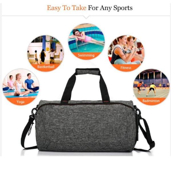 Unisex Nylon Athletic Duffle Bag OEM With Shoe Compartment