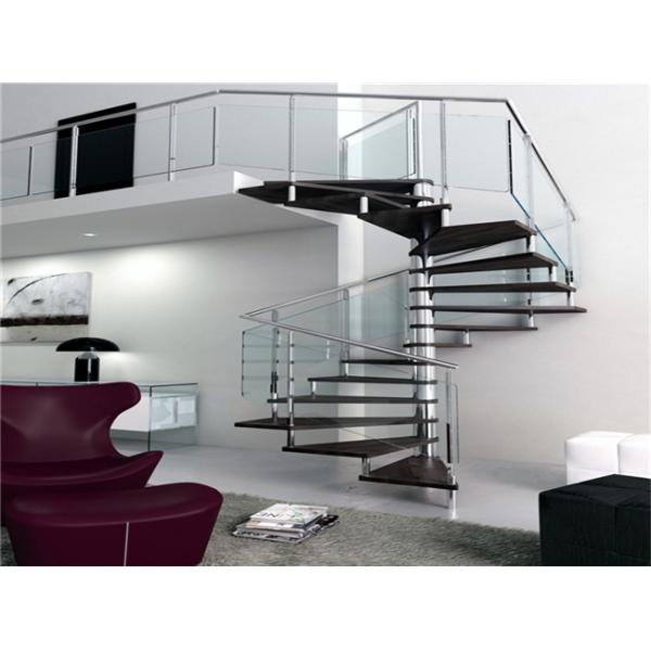 Modern House Custom Spiral Staircase Stainless Steel Material Round Design