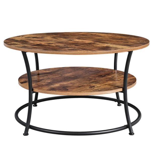 Round Coffee Table For Sale, Industrial Coffee Table, 2 Tiers Round Coffee Table, Living Room Coffee Table, LCT80BX