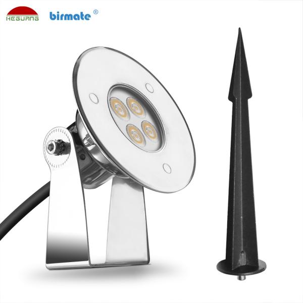 24 impulsos Pin Led Light do jardim do volt, mini exterior impermeável da ampola do garder 3W