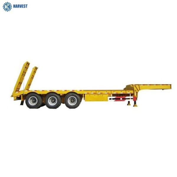 3 Axles 60 Ton 13m Lowboy Heavy Duty Semi Trailer With Mechanical Ladder