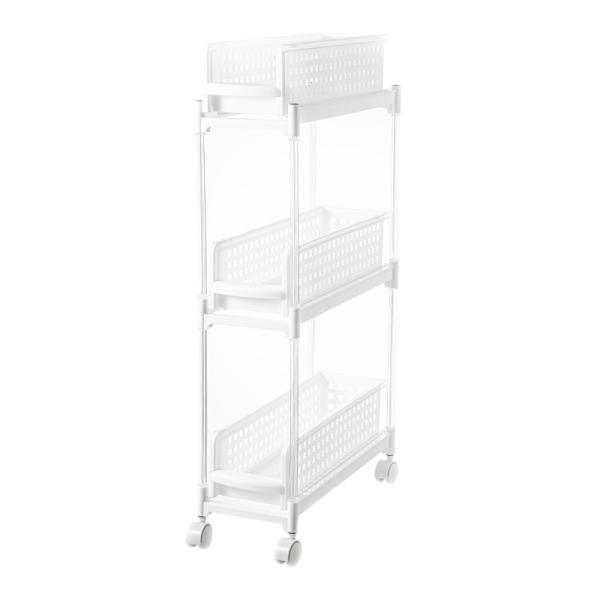 Plastic Shelf 3 Tier 45X18X93cm Plastic Shelf Rack For Kitchen