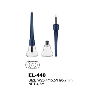 Garrafa Redonda de Eyeliner Vazio para Maquilhadores Profissionais