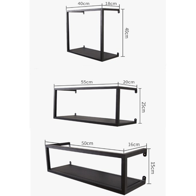 Home Decoration Iron Material Wall Mounter with Secret Combination and Storage Shelf
