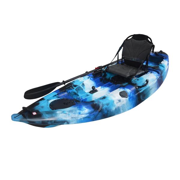 Discover the Beauty of Lakes Rivers with Our Blue Camouflage 2.7m Single Person Kayak