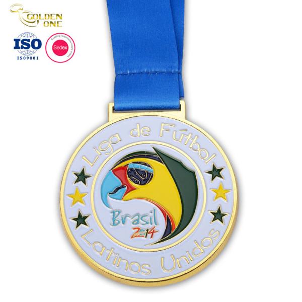 Circle Custom Metal Sports Medal Gymnastic Award Carnival With Ribbon