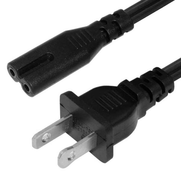 18 AWG IEC 60320 C5 to C6 Power Adapter Cord with 10A / 125V Rating for Laptop Adapters