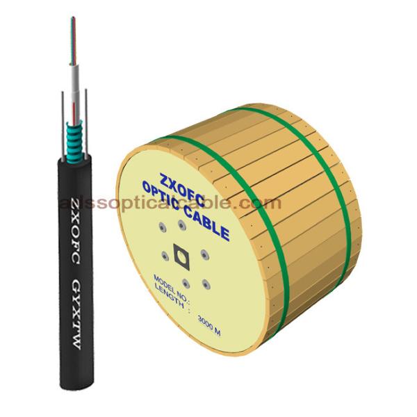 Outdoor Uni Tube Armored Duct Fiber Optic Cable Singlemode 12C 16C 24C PE Jacket