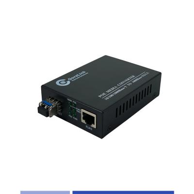 Fiber Media Converter 10/100/1000Mbps Singlemode SMF 1310nm Dual SFP Slot 20KM