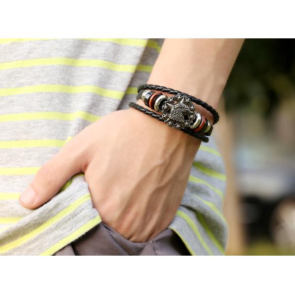 Men's leather bracelet Handmade retro leather bracelet