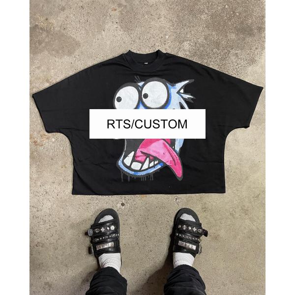 Men's and Women's Oversized T-shirts with Custom RTS Graphic Print in 100% Cotton