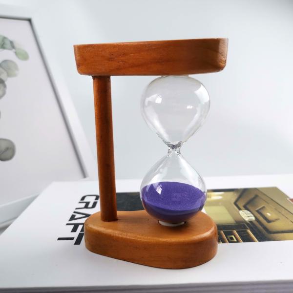 Wholesale  Promotional Wooden Sand Timer Hourglass For Kids