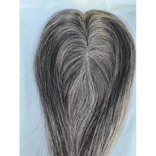 Small size mono topper 100% human hair grey color women topper for hairloss