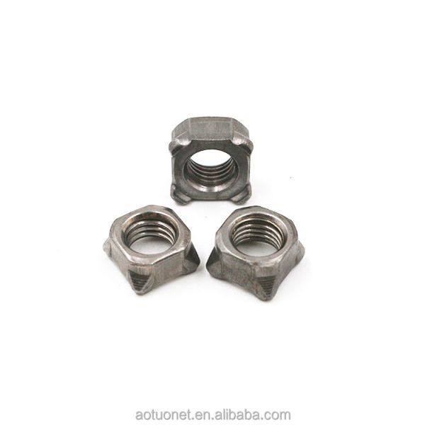 Din929 Grade Carbon Steel Square Weld Nut Zinc Plated Finish Welding Nuts