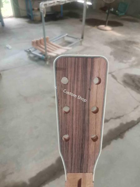 Custom AAAA All Solid Wood Round D Type Body Vintage Acoustic Dreadnought Guitar in Yellow