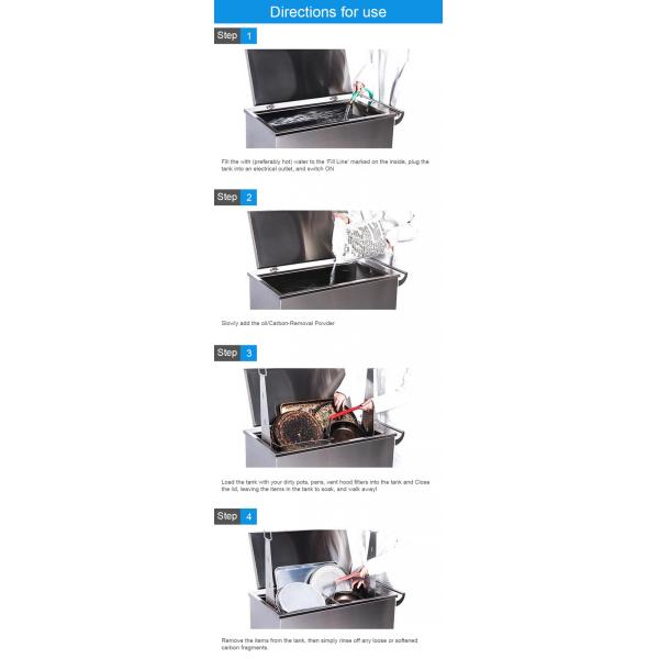 Уборщик кухни ультразвуковой для фильтров, баков, лотков, верхних частей плиты извлекая масло и углерод