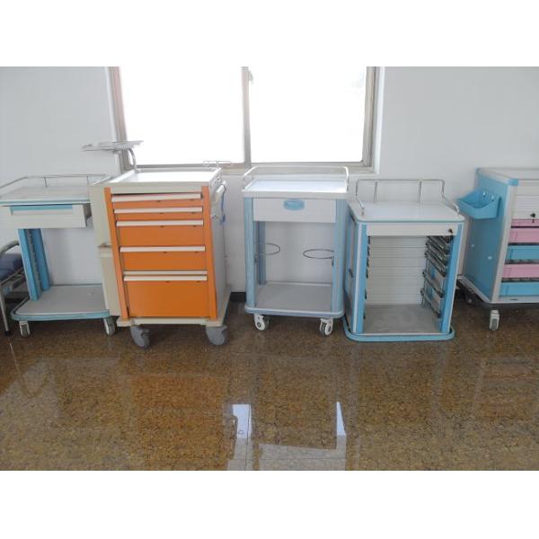 Advanced ABS Plastic IV Pole Medicine Trolley , Hospital Nursing Cart With Utility Container (ALS-MT121)
