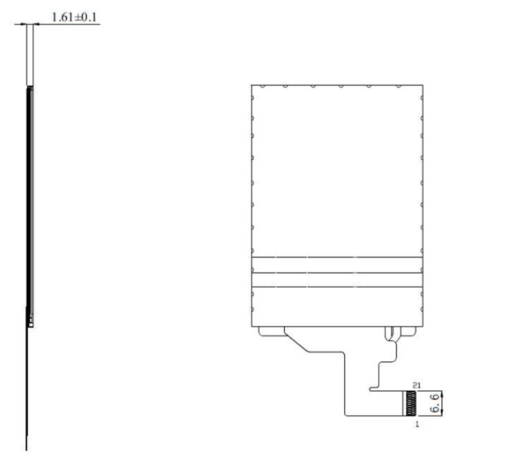 2.88 Inch IPS Display Module with 480x640 Resolution and 2 Lane MIPI Interface TFT LCD Screen