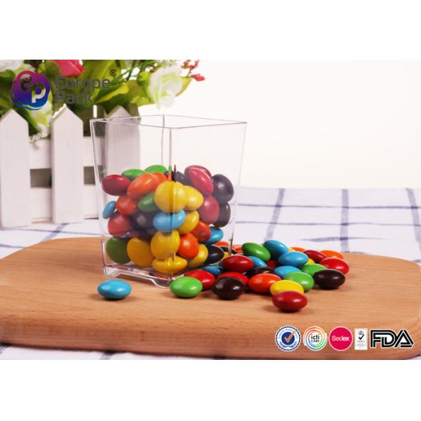 Wedding Plastic Square Cups Environmental Protection 0.9mm Thickness