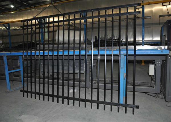 1.5m height x 2.4m width Hercules Tubular Fence stain black powder 80 microns interpon brand