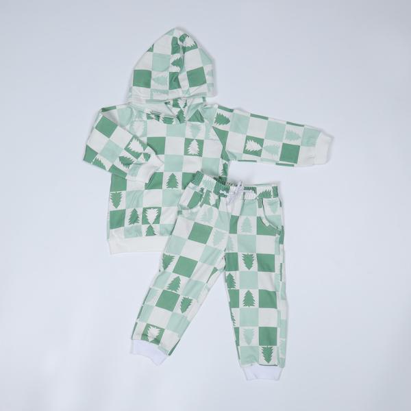 Organic Cotton Fabric Heavyweight Pullover Sweatshirt 190gsm Jersey With Full Print For Christmas