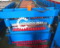 rollo acanalado de la hoja de la techumbre del metal 30m/min que forma la máquina en China
