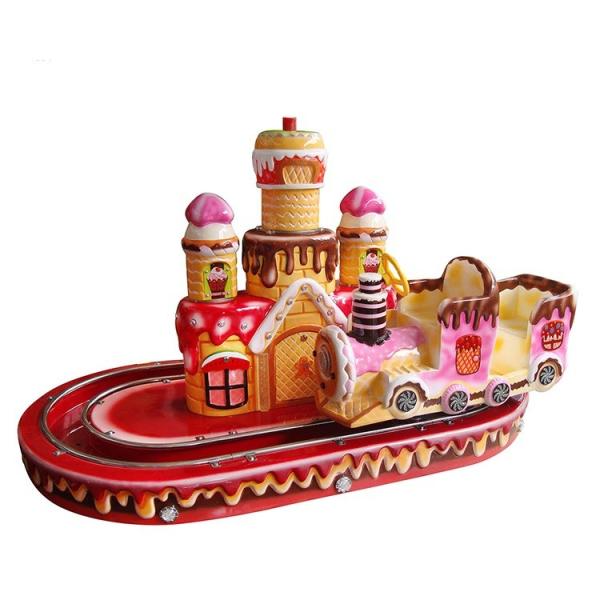 Coin Operated Kids Riding Machine /  Electronic Castle Rotation Train Go Round Carousel