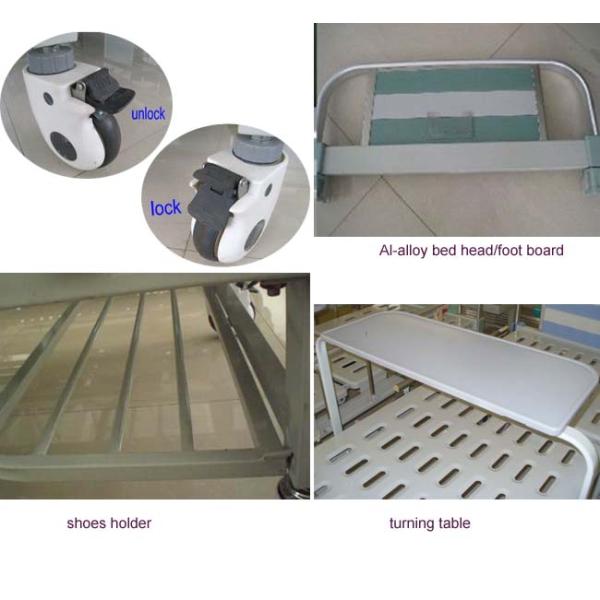 CE Approved Manual 2 Crank Medical Hospital Beds With Covered Castors (ALS-M223)