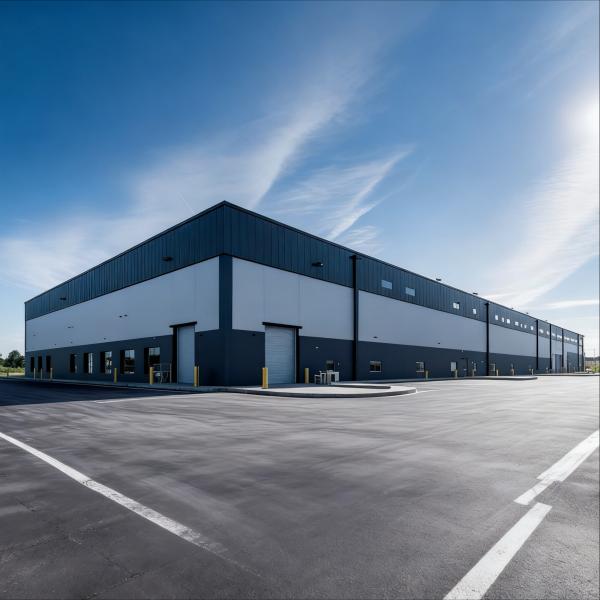 Pre Engineered Steel Structure Workshop with Light Weight Portal Frame Structure and Long Service Life