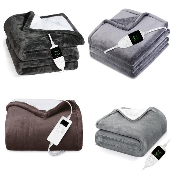 6 Levels Washable Heating Pad Electric Flannel Blanket With 2-10H Timer