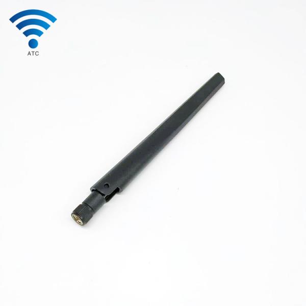 Black External Omni WiFi Antenna SMA WLAN Rubber Terminal Modem Antenna