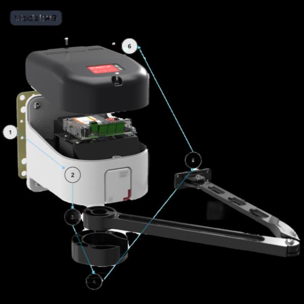 Fast-Installation DC Brushless Motor Automatic Door Opener 300KGS Capacity Aluminum Alloy Construction Remote Control for Home