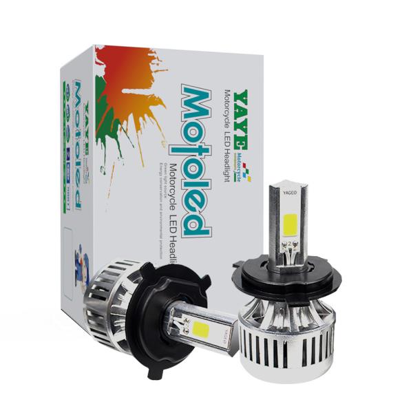 Lâmpadas de motocicleta H4 de alta potência para DC/AC 8-80V Voltagem e COB Fonte de luz