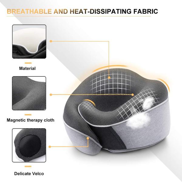 Removable and Washable Memory Foam U Shape Travel Neck Pillow for Airplane Portable