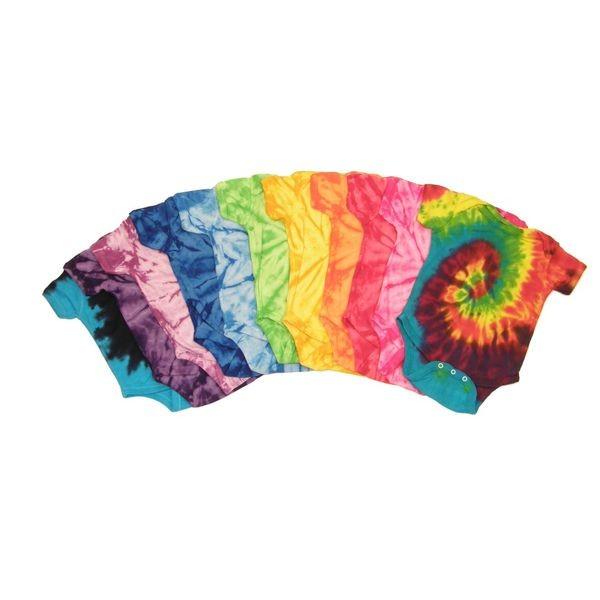 Colorful Cute Newborn Baby Clothes Unique Boutique Baby Tie Dye Romper