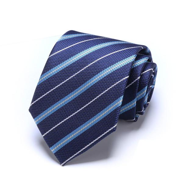 Woven  Business  Neckties 100% Silk Stripped Ties Jacquard Neckwear Men Style
